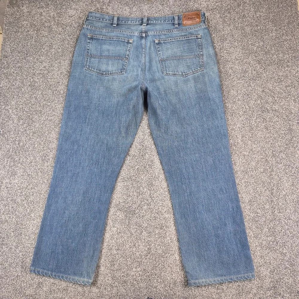 Polo Ralph Lauren Jeans Mens 38x28 Blue‎ Classic Five Pocket Straight Leg Denim